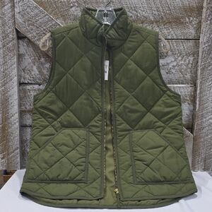 J. Crew Olive Quilted Vest